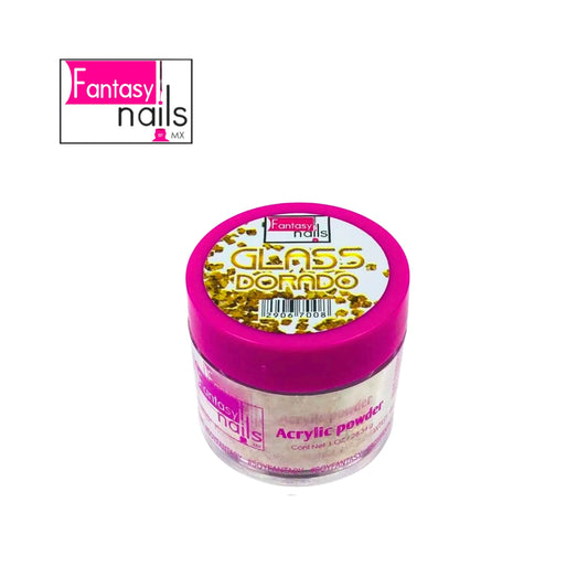 Polvo Acrilico Glass Dorado Fantasy Nails